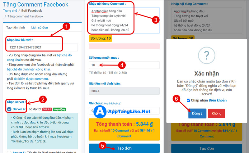 mua bình luận FB giá rẻ